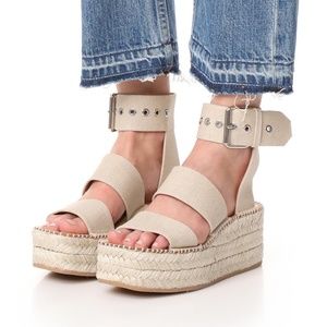 Rag and Bone Tara wedge natural canvas size 7 New in box